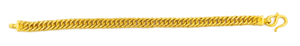 24K Gold Cuban Link Bracelet 7 1/4"