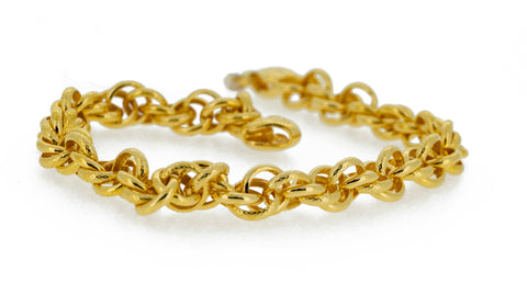 24k Twisted Rings Bracelet