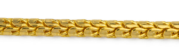 24K Gold Dragon Tail Bracelet 7"