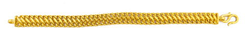 24K Gold Infinity Link Bracelet 6 1/2"