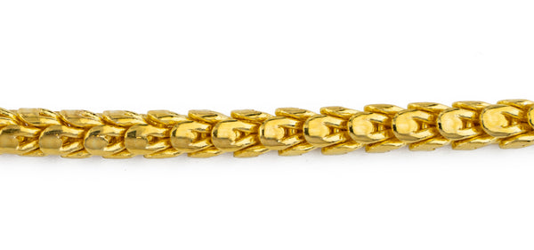24K Gold Dragon Tail Bracelet 6 1/2"