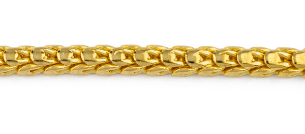 24K Gold Dragon Tail Bracelet 6 3/4"