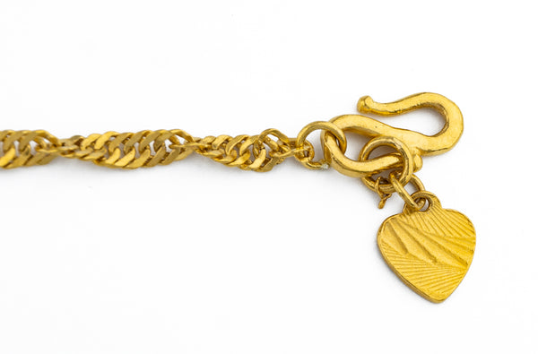 24K Gold Spiral Link Bracelet (B02-28)