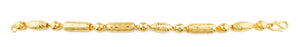 24K Gold Diamond and Bead Link Bracelet (B40)